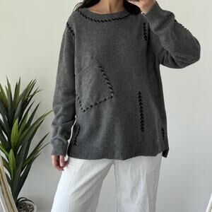 Premise Cashmere Sweater Womens XL Gray Lagenlook Minimalist Luxury
